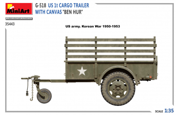 Сборная модель военный грузовой прицеп армии США Бен Хур / TRAILER Rimorchio - G-518 Us Cargo Trailer Ben Hur Military