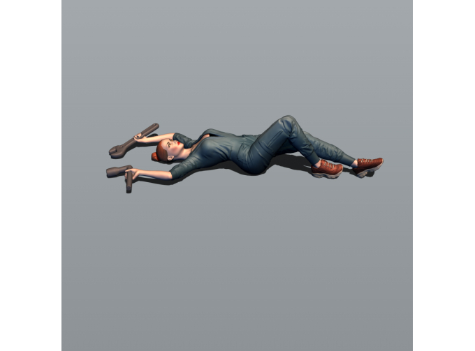 Фигура 767 Женщина автомехaник 3 (масштаб 1:24), окрашенная