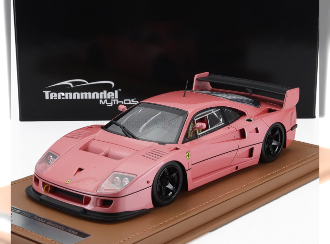 FERRARI F40 Lm Press Version (1996) - With 5 Spoke Black Rims, Pink Met