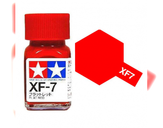 Краска эмалевая красный матовый XF-7 Flat Red,10мл.