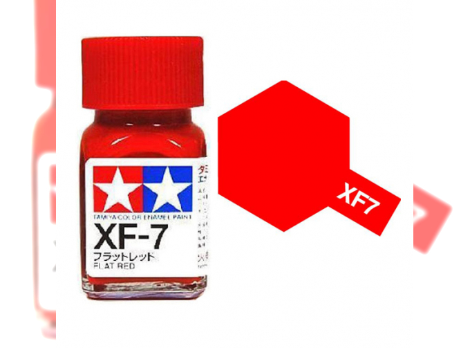 Краска эмалевая красный матовый XF-7 Flat Red,10мл.