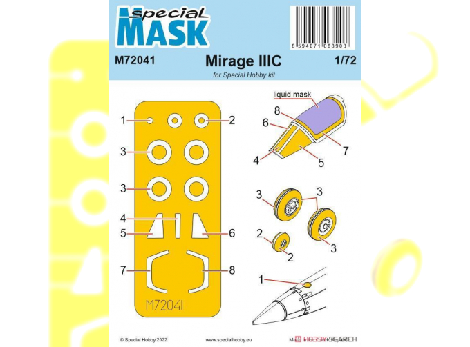 Маска окрасочная Mirage IIIC