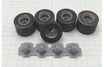 Комплект колес (диски+резина) для грузовых прицепов, в размере 265/70 19,5