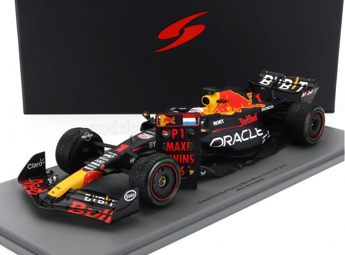 RED BULL F1 Rb19 Team Oracle Red Bull Racing №1 World Champion Winner Dutch Gp (2023) Max Verstappen, Matt Blue