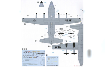 Сборная модель aмериканский военный самолёт Lockheed C-130 Hercules (2 в 1)