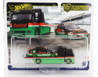 HONDA Accord №16 Racing + TRUCK Fleet Street Car Transporter (1996), Green Black