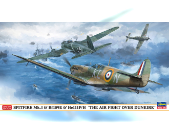 Сборная модель Воздушный бой над Дюнкерком (3 модели: SPITFIRE Mk.I & Bf.109 E & He-111 P / H )