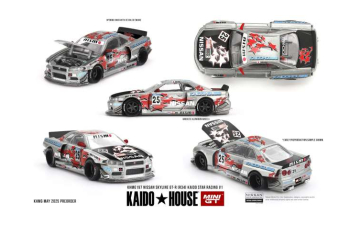 NISSAN Skyline GT-R (R34) *Kaido Star Racing* V1 (1999), silver / red / black