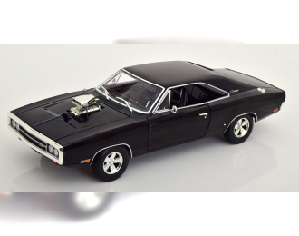 DODGE Charger with blown engine (1970), black