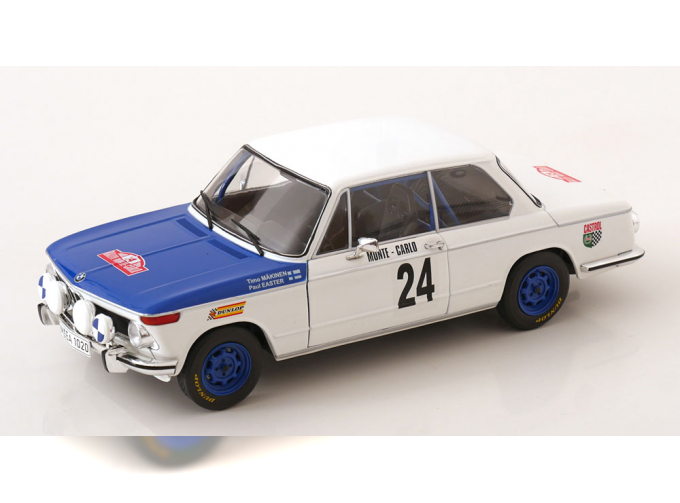 BMW 2002 Ti №24 (night Version) Rally Montecarlo (1969) Timo Makinen - Paul Easter, White Blue