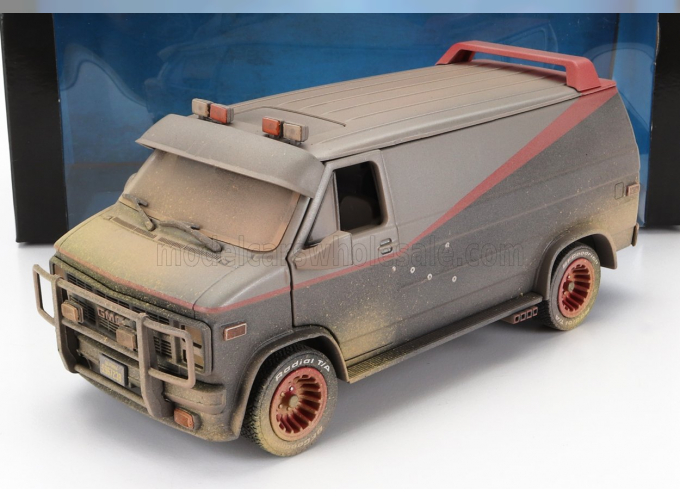 GMC VANDURA CARGO G.SERIES VAN WEATHERED VERSION (1983) - THE A-TEAM, BLACK RED