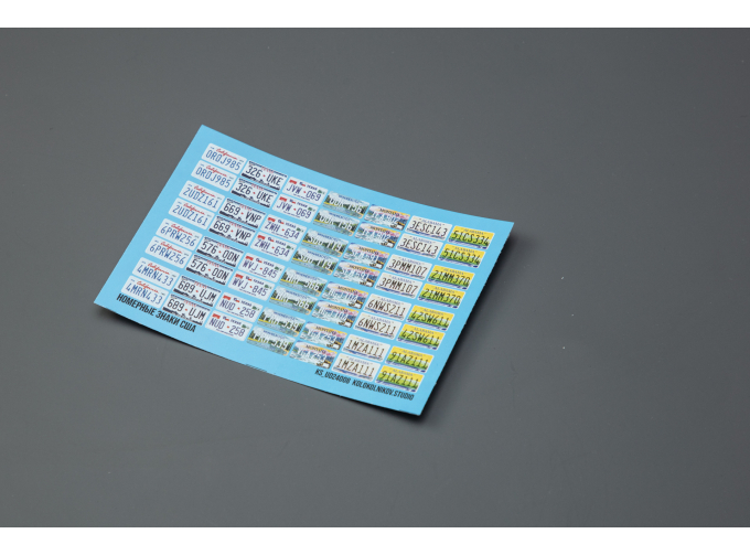 Декаль Номерные знаки США (Калифорния, Техас)