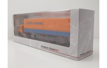 MERCEDES-BENZ NG 2232 Truck With Trailer Deutrans 1980, orange / blue