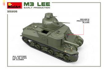 Сборная модель Британский танк M3 Lee ранних выпусков (с интерьером)