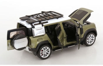 LAND ROVER Defender 110, light green-metallic/ white