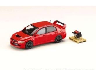 MITSUBISHI Lancer GSR Evolution 9 MR with Engine Display Model, red solid