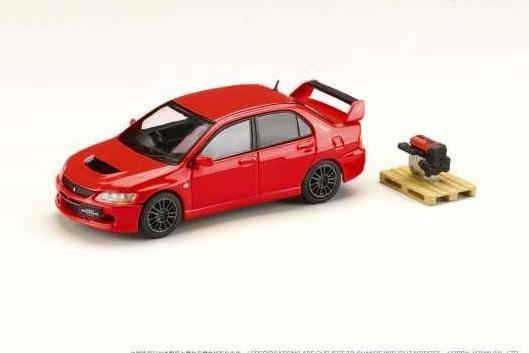 MITSUBISHI Lancer GSR Evolution 9 MR with Engine Display Model, red solid