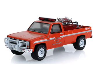 CHEVROLET C20 Custom Deluxe Brush Truck, Carson Volunteer Fire Department, Carson, Virginia (1982), red