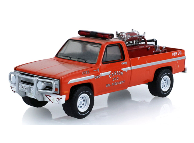 CHEVROLET C20 Custom Deluxe Brush Truck, Carson Volunteer Fire Department, Carson, Virginia (1982), red