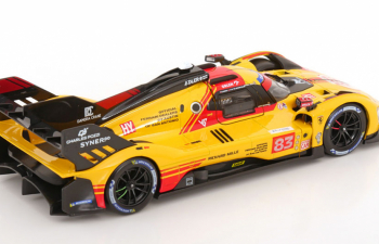 FERRARI 499p 3.0l Turbo V6 Team Af Corse №83 24h Le Mans (2024) Robert Kubica - Robert Shwartzman - Yifei Ye, Yellow Red