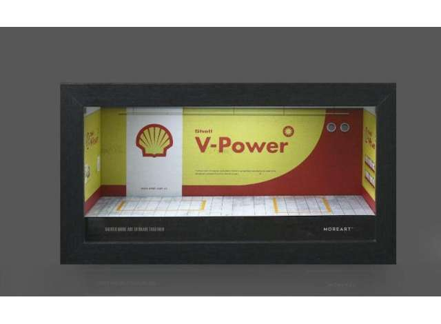 Diorama *Shell garage*, yellow/red