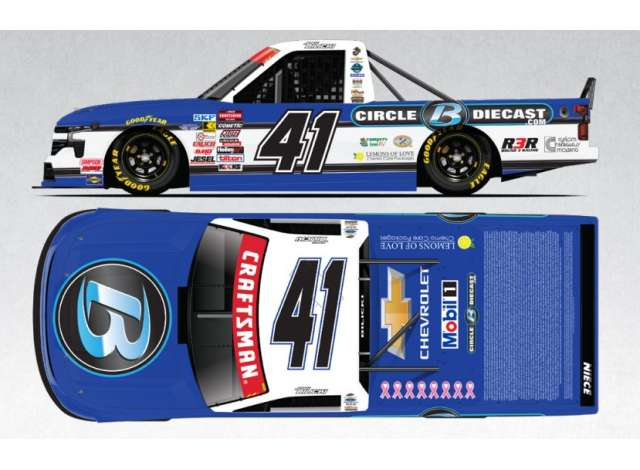 Chevrolet Silverado #41 Josh Bilicki *Circle B Diecast*, white/blue 2025