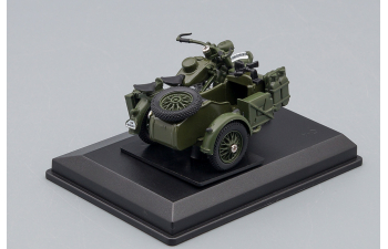 BMW R75 motorcycle with sidecar, dark green