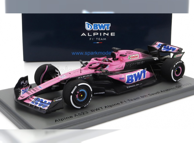 RENAULT F1 A523 Team Bwt Alpine №31 Season (2023) Esteban Ocon, Pink Blue