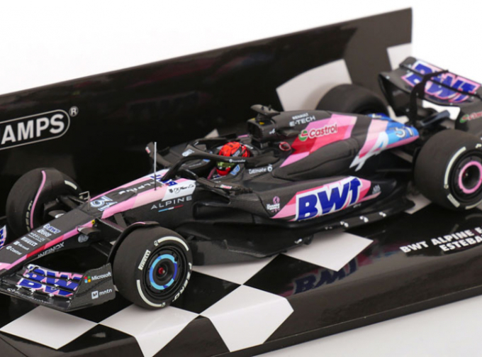 ALPINE F1 A524 Team Bwt Alpine №31 Season (2024) Esteban Ocon, Black Blue Pink