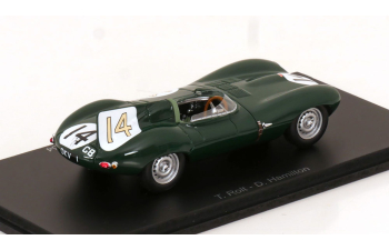 JAGUAR D-type 3.4l S6 Spider Team Jaguar Cars Ltd №14 2nd 24h Le Mans (1954) Duncan Hamilton - Tony Rolt, Green