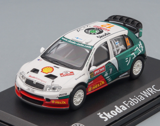 SKODA Fabia WRC EVO II, Rallye Japan (2005), white / green