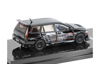 MITSUBISHI Lancer Evolution IX Wagon Ralliart (2005), black