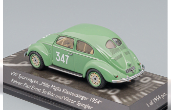 VOLKSWAGEN Beetle #347 Mille Miglia 1954 - P.E.Strahle V.Spingler, green