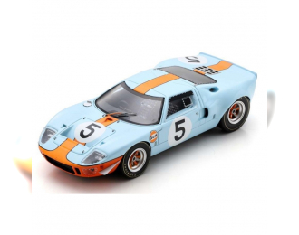 FORD Gt40 Gulf №5 Winner 6h Watkins Glen (1968) J.Ickx - L.Bianchi, Light Blue Orange
