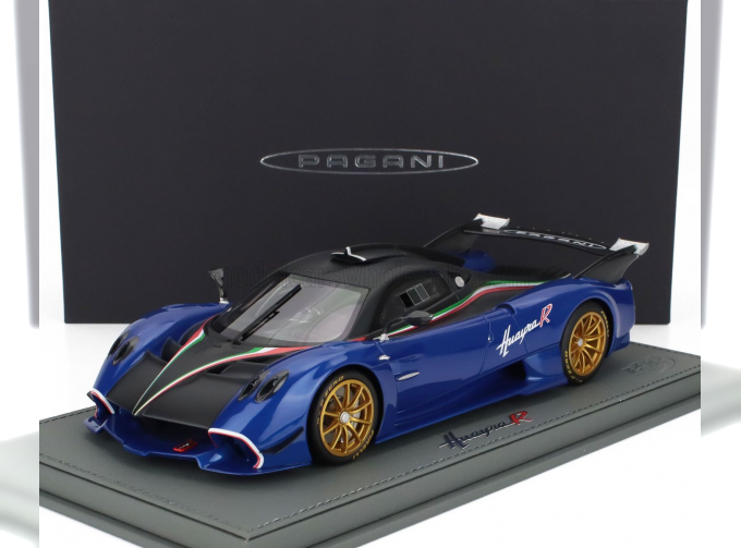 PAGANI Huayra R (2021) - Con Vetrina - With Showcase, Blu Francia - Blue Matt Black