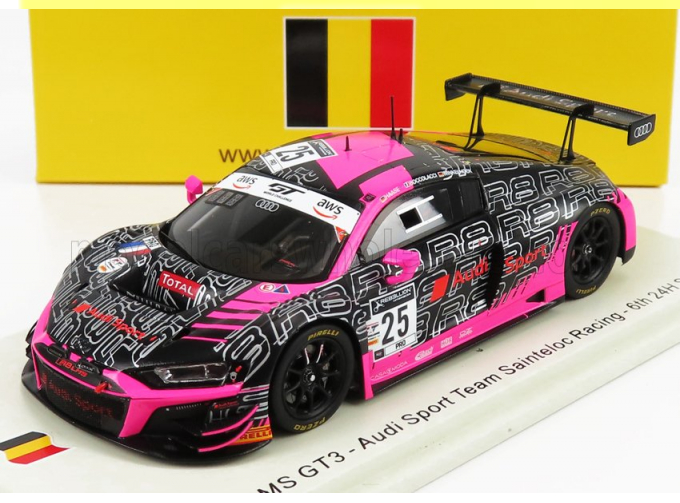 AUDI R8 Lms Gt3 Team Audi Sport Sainteloc Racing N25 24h Spa (2020) M.Winkelhock - D.Boccolacci - C.Haase, Black Red