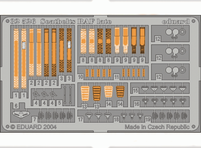 Фототравление привязные ремни Seatbelts RAF late