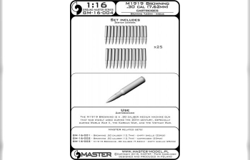 M1919 Browning .30 калибра (7,62мм) - патроны (25шт)