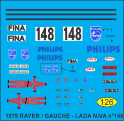 Декаль ВАЗ 2121 №148 Дакар 1979