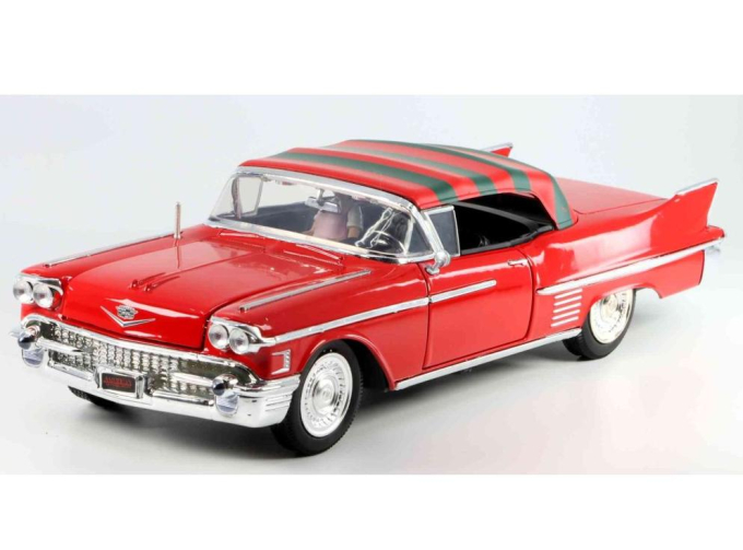 CADILLAC Series 62 (1958) из фильма "Фредди Крюгер" с фигуркой, красный