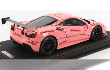 FERRARI 488 Challenge N0 Rolex 24h Daytona (2018) - Con Vetrina - With Showcase, Pink