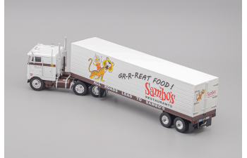 PETERBILT 352 Frigo Sambo's, white / brown