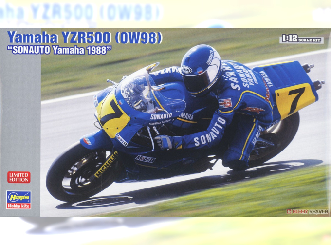 Сборная модель YAMAHA Yzr500 (ow98) Team Sonauto №7 Season 500cc 1988 Christian Sarron