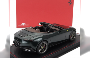 FERRARI Roma Spider Open (2020) - Con Vetrina - With Showcase, Verde Zeltweg - Green Met