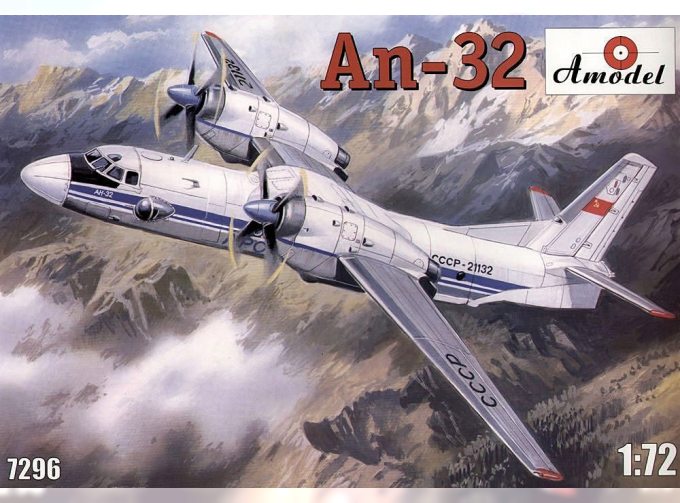 Сборная модель Советский транспортный самолет Ан-32