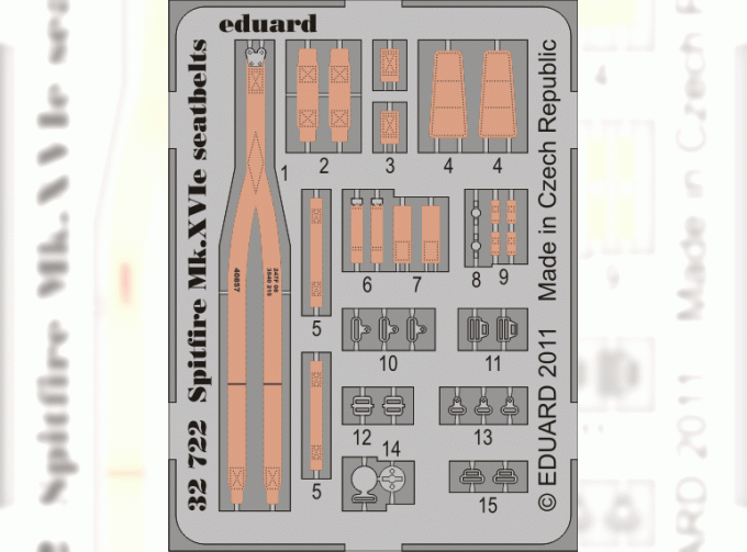 Фототравление привязные ремни Spitfire Mk.XVIe seatbelts
