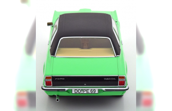 FORD Taunus GXL Saloon with vinyl roof (1971), green flat-black