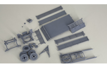 Сборная масштабная модель прицепа ГКБ-819 с надставными бортами