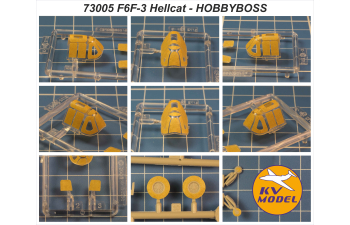 Маска окрасочная F6F-3 "Hellcat" (HOBBYBOSS #80256) + маски на диски и колеса