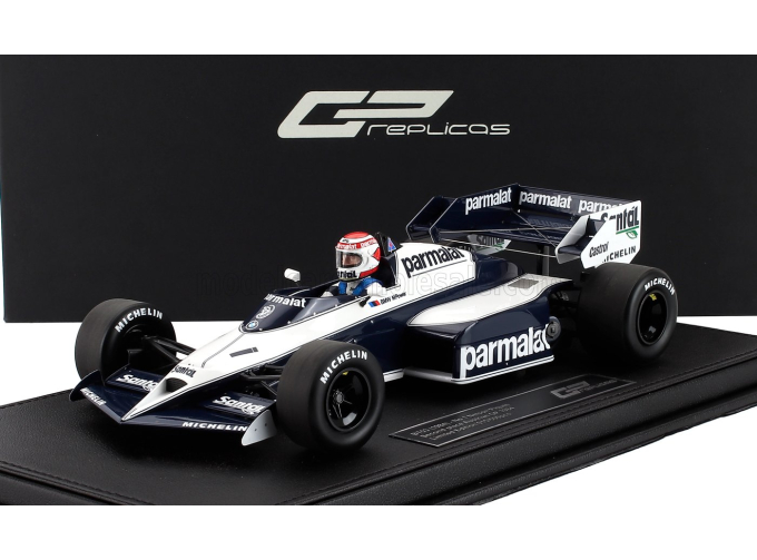 BRABHAM F1 Bt53 Parmalat N 1 2nd Austrian Gp (with Pilot Figure) (1984) Nelson Piquet, White Blue